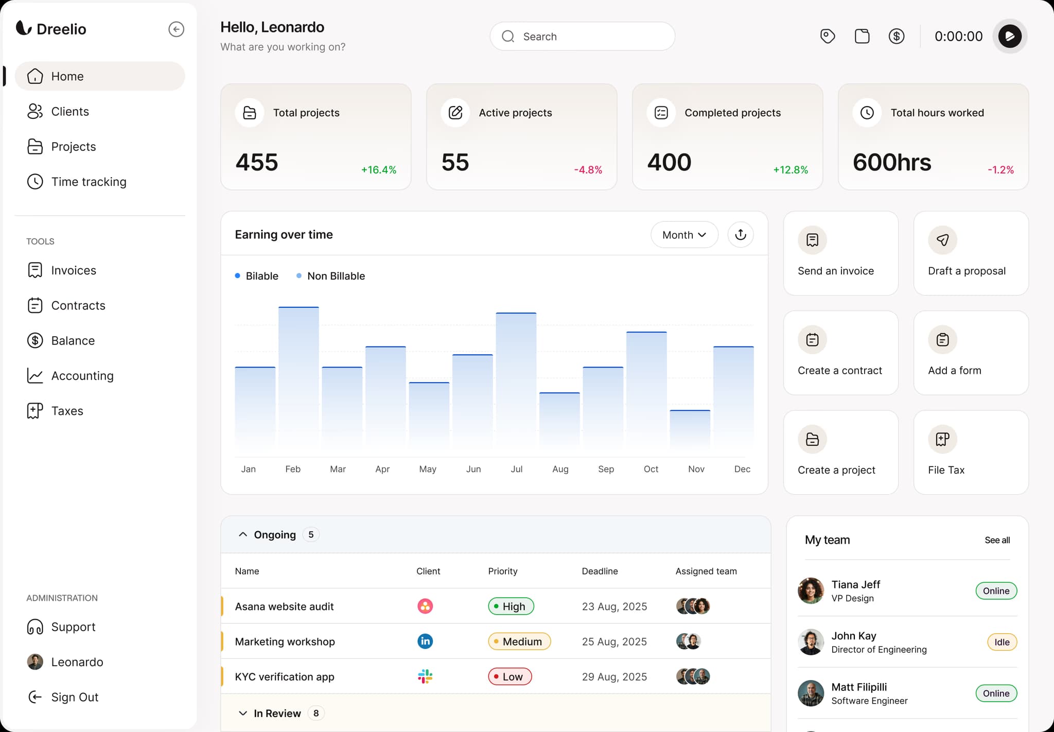 Helpnode dashboard — page tree, visual editor, live preview